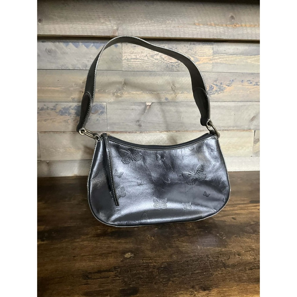 Valerie Stevens Black Medium Shoulder Bag Genuine Leather